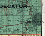 1908 Farm Line Map of Green County Wisconsin