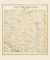 1875 Map of Wayne Township Butler County Ohio