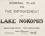 1913 Map of Lake Nokomis Hennepin County Minnesota