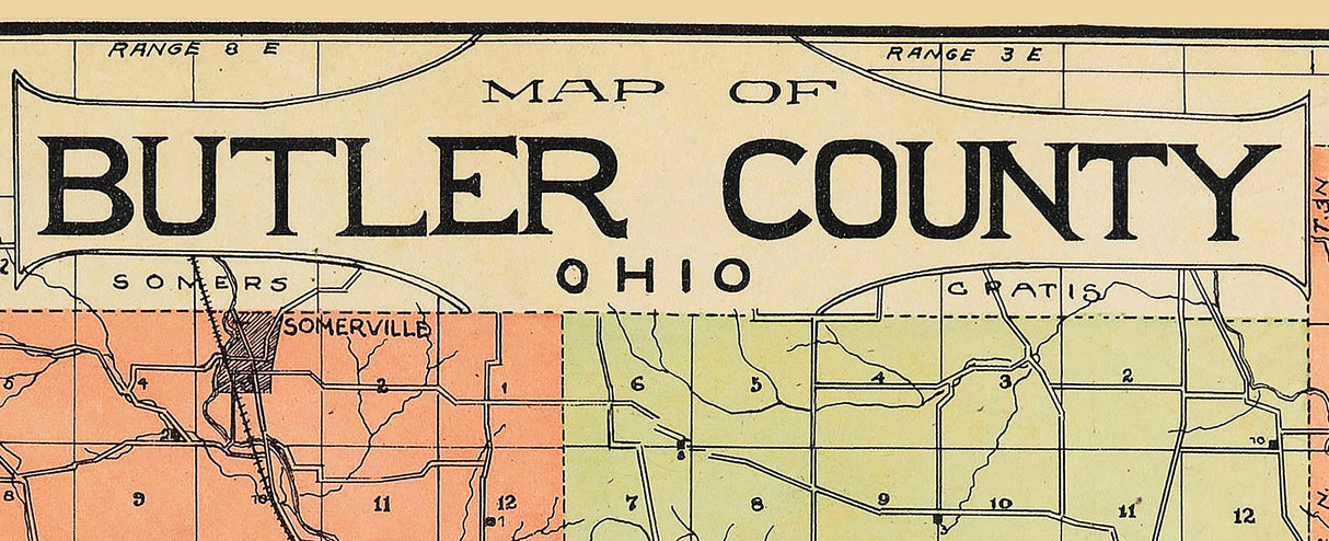 1914 Map of Butler County Ohio