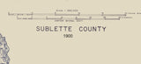 1900 Map of Sublette County Wyoming