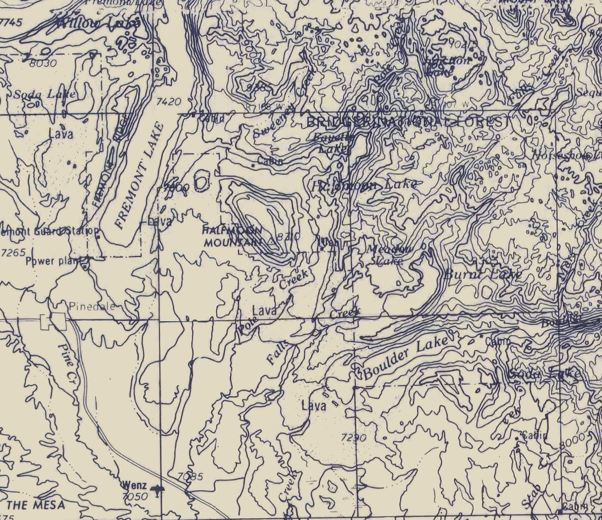 1900 Map of Sublette County Wyoming