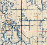 1950 Map of Becker County Minnesota