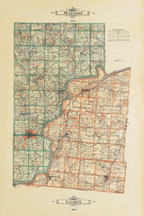1914 Map of Madison and Lemon Township Butler County Ohio
