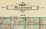 1914 Map of Madison and Lemon Township Butler County Ohio