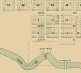 1800s Map of Beloit Mitchell County Kansas
