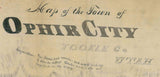 1800s Town Map of Ophir City Tooele County Utah