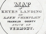 1836 Map of Keyes Landing Lake Champlain Franklin County Vermont