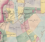 1861 Farm Map of The Town of East Chester West Chester County New York