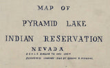 1865 Map of Pyramid Lake Indian Reservation Nevada