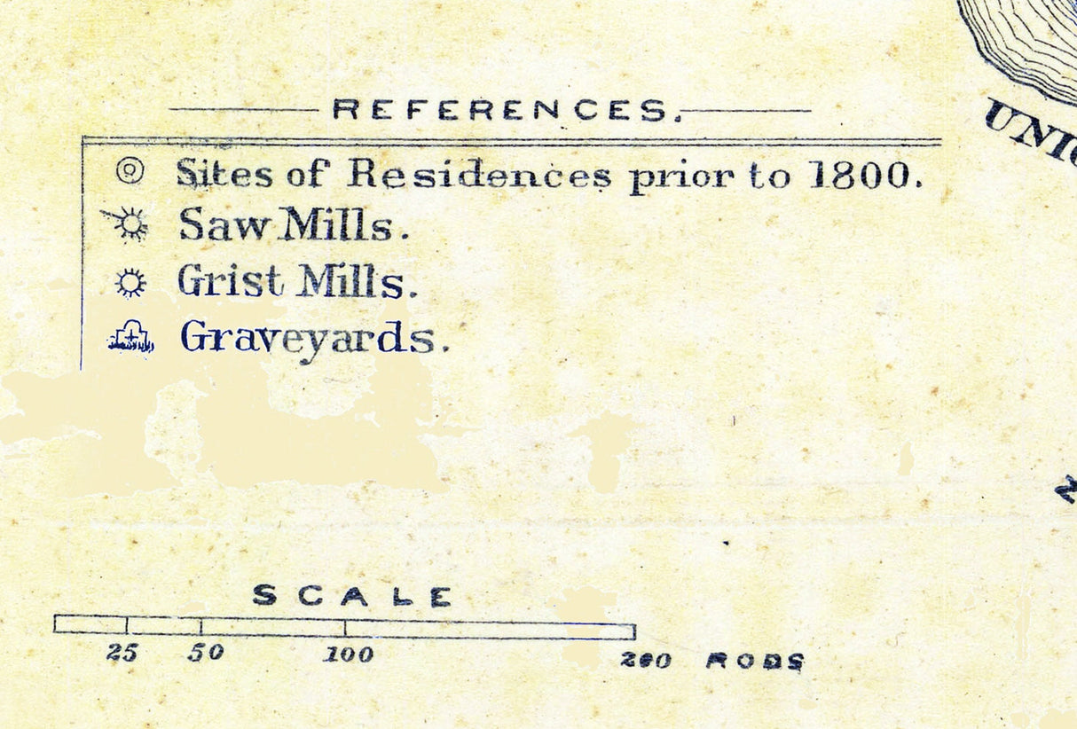 1870 Town Map of Buxton Maine