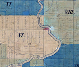 1872 Farm Line Map of Mequon Wisconsin
