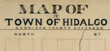1881 Map of Hidalgo Gunnison County Colorado