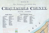 1889 Map of Chautauqua County New York