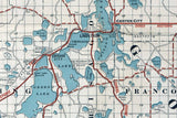 1920 Map of Chisago Anoka and Isanti County Minnesota