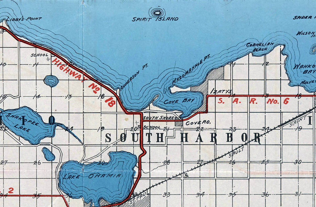 1920 Map of Mille Lacs County Minnesota