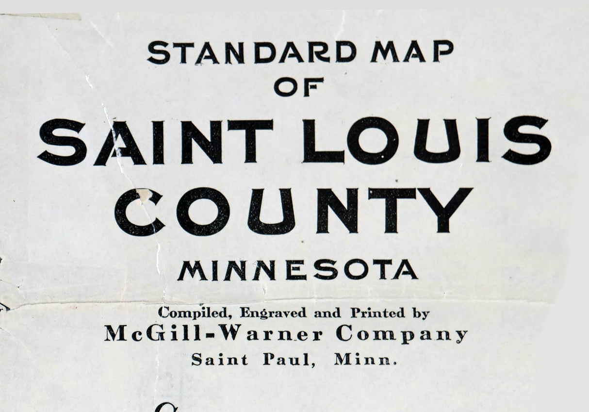 1921 Map of Saint Louis County Minnesota