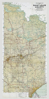 1921 Map of Saint Louis County Minnesota