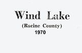 1970 Map of Wind Lake Racine County Wisconsin