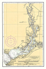 1996 Nautical Chart Map of Peace River Florida Punta Gorda