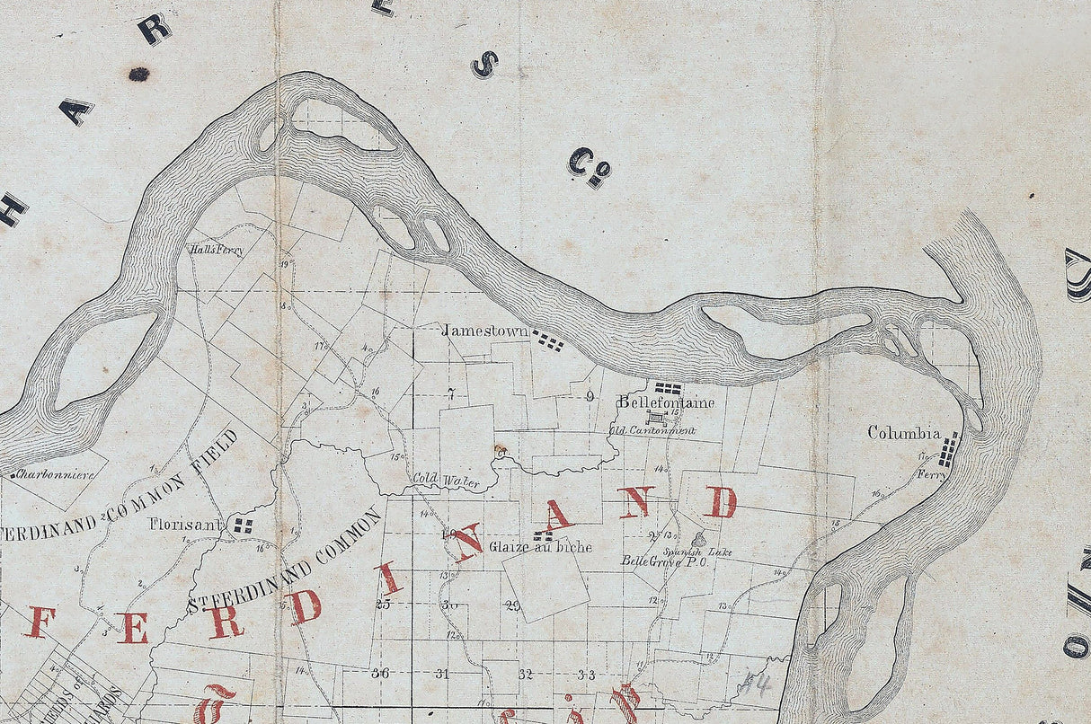 1848 Map of St Louis County Missouri