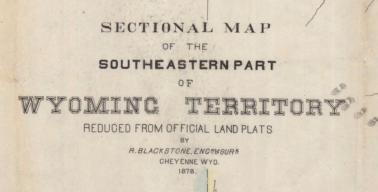 1878 Map of Albany and Laramie County Wyoming