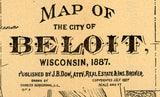 1887 Map of Beloit Wisconsin
