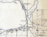 1913 Map of Green Lake Wisconsin Indian Mounds