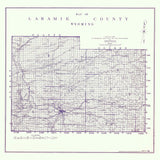 1916 Map of Laramie County Wyoming