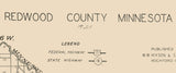 1921 Map of Redwood County Minnesota