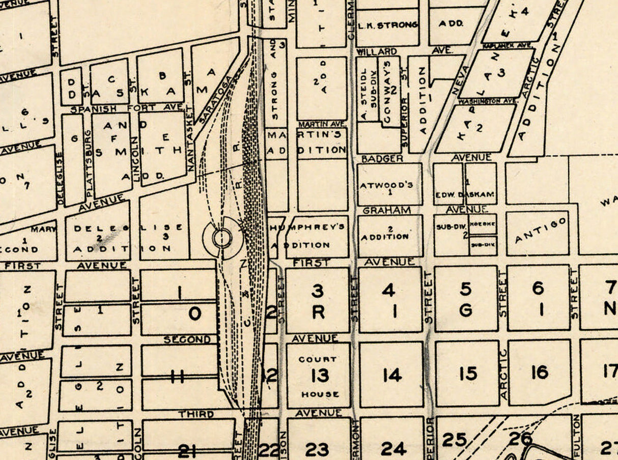 1926 City Map of Antigo Wisconsin