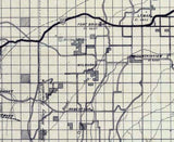 1936 Map of Uinta County Wyoming Oil & Gas Well Locations