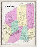 1867 Map of Ashland Greene County New York