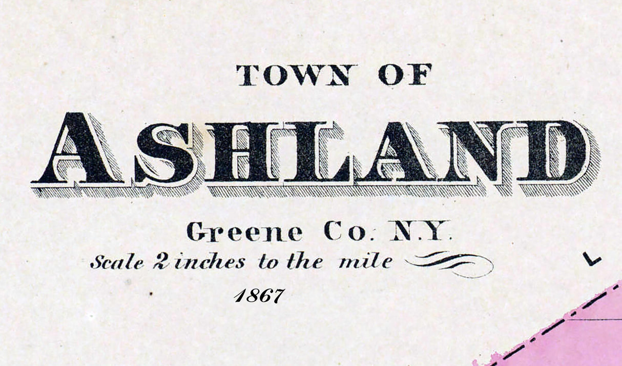 1867 Map of Ashland Greene County New York