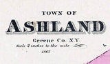 1867 Map of Ashland Greene County New York