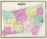 1867 Map of Athens Greene County New York