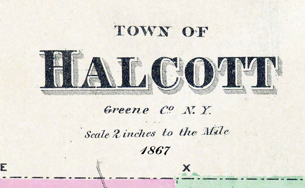 1867 Map of Halcott Greene County New York