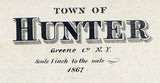 1867 Map of Hunter Greene County New York