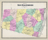 1867 Map of New Baltimore Greene County New York