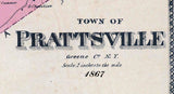 1867 Town Map of Prattsville Greene County New York