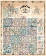 1862 Farm Line Map of Jefferson County Wisconsin