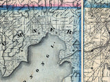 1862 Farm Line Map of Jefferson County Wisconsin