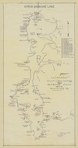 1904 Map of Upper Saranac Lake Franklin County New York