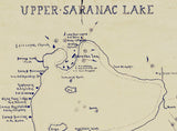 1904 Map of Upper Saranac Lake Franklin County New York