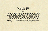 1914 Town Map of Sheboygan Wisconsin