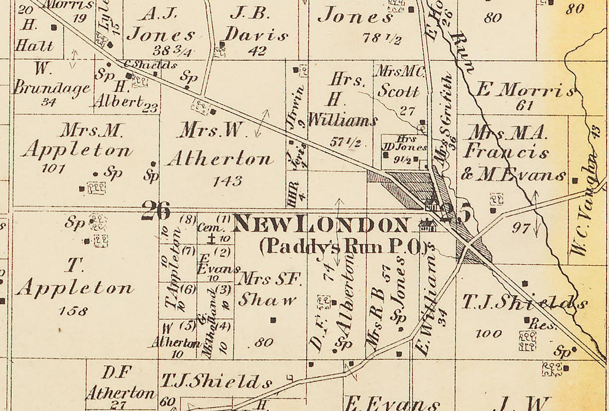 1875 Map of Morgan Township Butler County Ohio