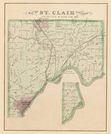 1875 Map of St Clair Township Butler County Ohio