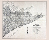1917 Map of Cook County Minnesota