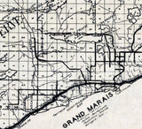1917 Map of Cook County Minnesota
