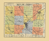 1914 Map of Butler County Ohio